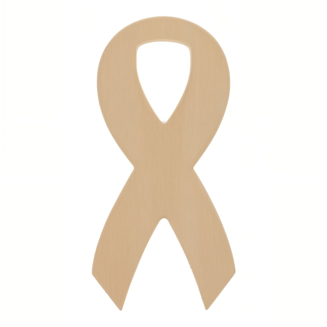 Awareness Ribbon Unfinished Wooden Shape Craft Cutout DIY Unpainted 3D Plaque 6 Inches